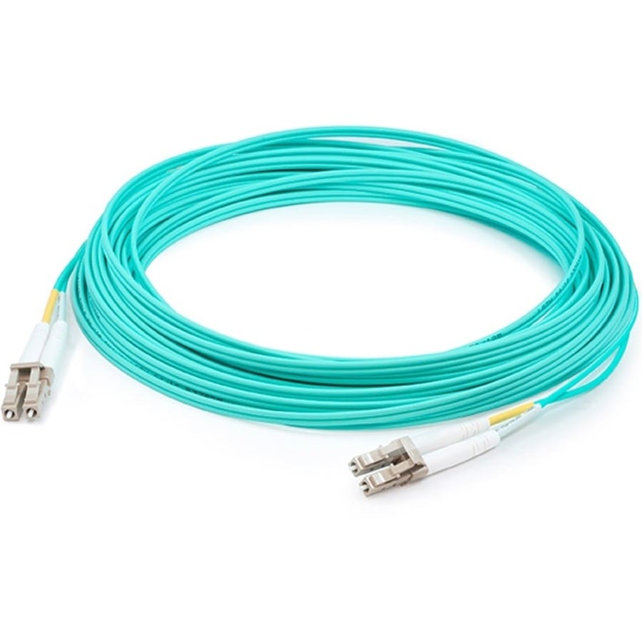ADD-ON AddOn 25m LC (Male) to LC (Male) Aqua OM4 Duplex Fiber OFNR (Riser-Rated) Patch Cable - 100% compatible and guaranteed to work in OM4 and OM3 applications - ADD-LC-LC-25M5OM4