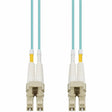 ADD-ON AddOn 35m LC (Male) to LC (Male) Aqua OM4 Duplex Fiber OFNR (Riser-Rated) Patch Cable - 100% compatible and guaranteed to work in OM4 and OM3 applications - ADD-LC-LC-35M5OM4