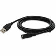ADD-ON AddOn 5-Pack of 15ft USB 2.0 (A) Male to Female Black Cables - 100% compatible and guaranteed to work - USBEXTAA15-5PK