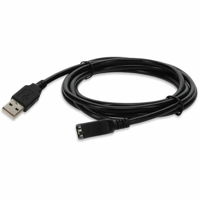 ADD-ON AddOn 5-Pack of 15ft USB 2.0 (A) Male to Female Black Cables - 100% compatible and guaranteed to work - USBEXTAA15-5PK