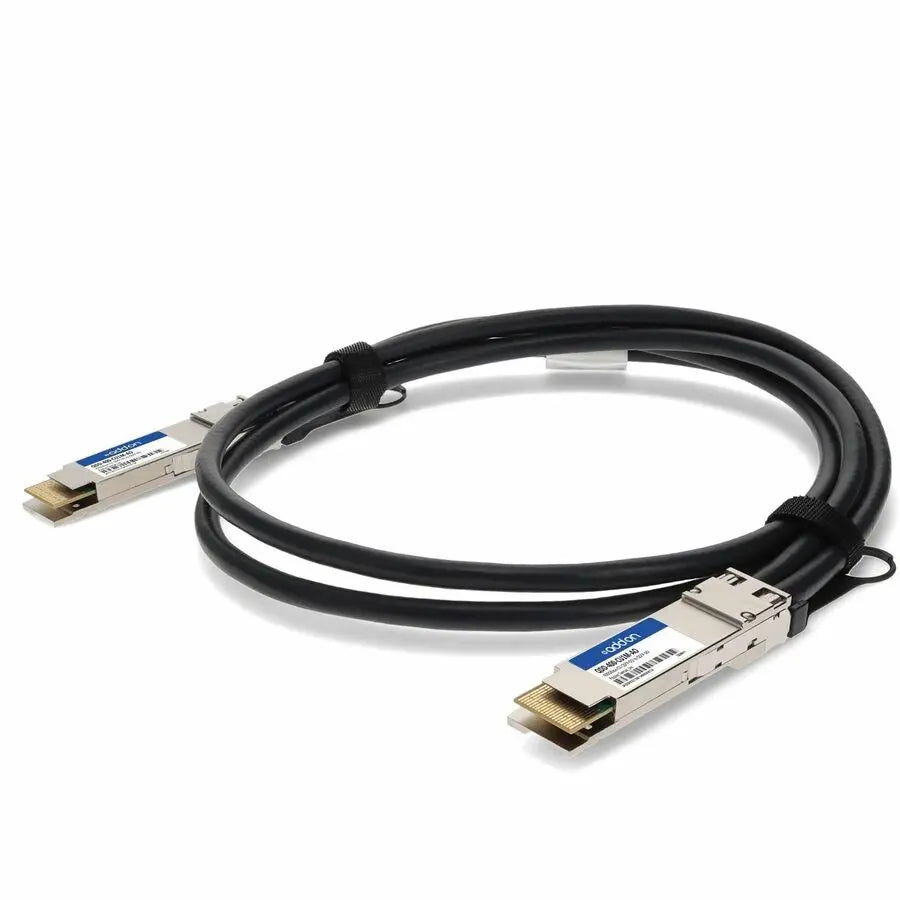 ADD-ON AddOn Twinaxial Network Cable - 3.28 ft Twinaxial Network Cable for Network Device, Transceiver, Server, Storage Device, Switch, Router - First End: 1 x QSFP-DD Network - Second End: 1 x QSFP-DD Netwo...  - QDD-400-CU1M-AO