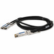 ADD-ON AddOn Twinaxial Network Cable - 6.56 ft Twinaxial Network Cable for Network Device, Transceiver, Switch, Server, Router - First End: 1 x QSFP-DD Network - Male - Second End: 2 x QSFP56 Network - Male ...  - CAB-D-2Q-400G-2M-AO