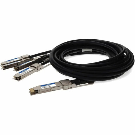 ADD-ON AddOn Twinaxial Network Cable - 6.56 ft Twinaxial Network Cable for Network Device, Transceiver, Switch, Server, Router - First End: 1 x QSFP-DD Network - Male - Second End: 4 x QSFP56 Network - Male ...  - CAB-D-4Q-400G-2M-AO