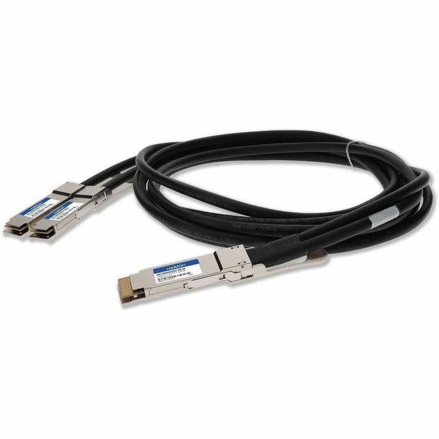 ADD-ON AddOn Twinaxial Network Cable - 8.20 ft Twinaxial Network Cable for Network Device, Transceiver, Server, Router, Switch - First End: 1 x QSFP-DD Network - Second End: 2 x QSFP28 Network - 200 Gbit/s -...  - DAC-Q56DD2Q282-5M-AO
