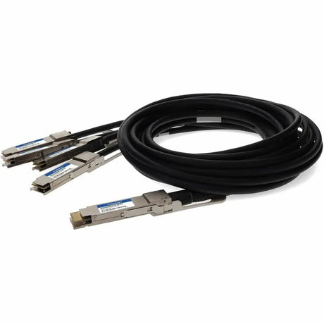 AddOn Twinaxial Network Cable - 8.20 ft Twinaxial Network Cable for Network Device, Transceiver, Server, Router, Switch - First End: 1 x QSFP-DD Network - Second End: 4 x QSFP28 Network - 200 Gbit/s -...  - QDD4QS28400CU2-5M-AO ADD-ON