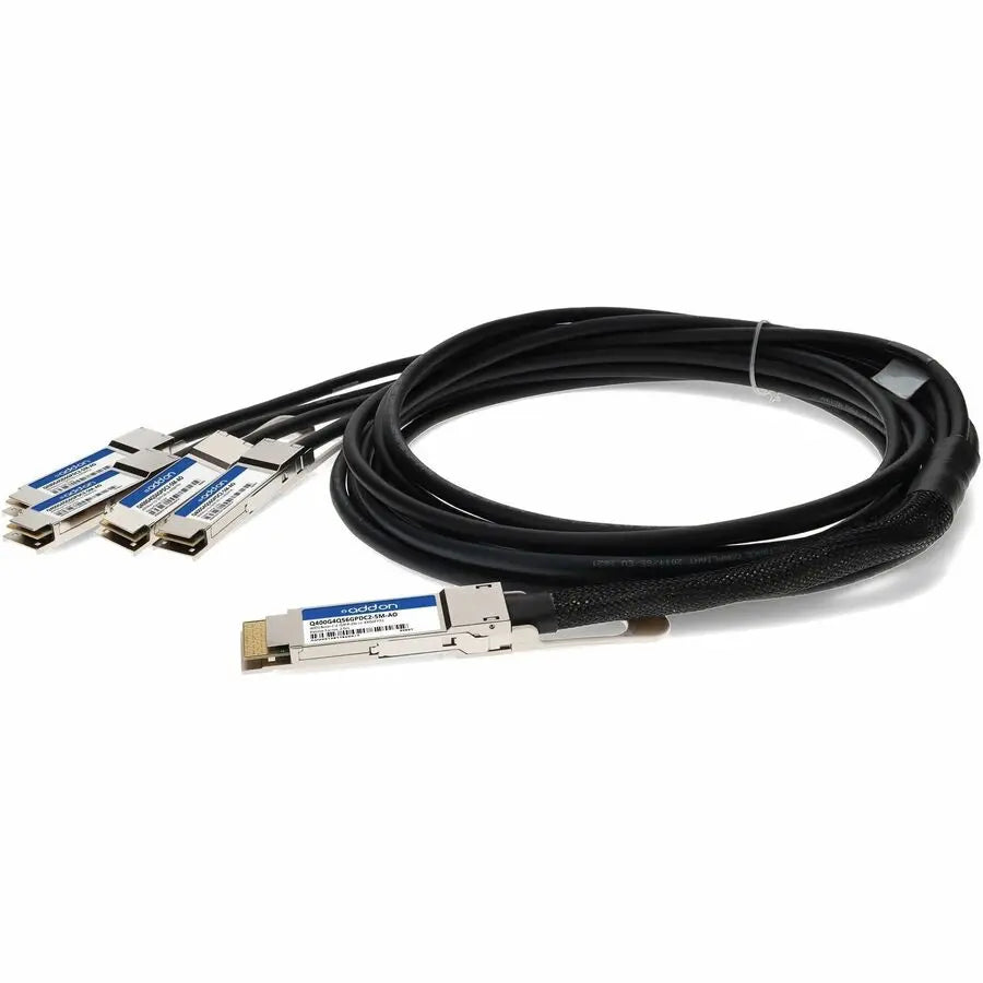 ADD-ON AddOn Twinaxial Network Cable - 8.20 ft Twinaxial Network Cable for Network Device, Transceiver, Server, Router, Switch - First End: 1 x QSFP-DD Network - Second End: 4 x QSFP56 Network - 400 Gbit/s -...  - Q400G4Q56GPDC2-5M-AO