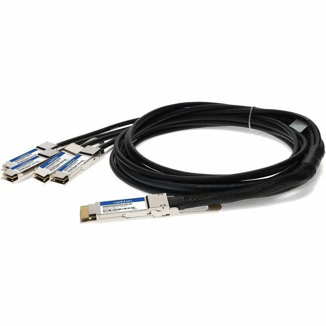 ADD-ON AddOn Twinaxial Network Cable - 8.20 ft Twinaxial Network Cable for Network Device, Transceiver, Server, Router, Switch - First End: 1 x QSFP-DD Network - Second End: 4 x QSFP56 Network - 400 Gbit/s -...  - Q400G4Q56GPDC2-5M-AO