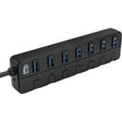 ADESSO Adesso 7-ports USB 3.0 Hub with 5V2A Power Adaptor - USB - External - 7 USB Port(s) - 7 USB 3.0 Port(s) - PC, Mac - AUH-3070P