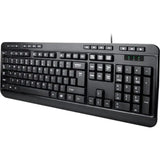 ADESSO Adesso AKB-132 - Spill-Resistant Multimedia Desktop Keyboard (PS/2) - Cable Connectivity - PS/2 Interface - 104 Key Media Player, Volume Down, Volume Up, Mute, Play/Pause, Previous Track, Next Track, ...  - AKB-132PB