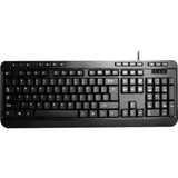 ADESSO Adesso AKB-132 - Spill-Resistant Multimedia Desktop Keyboard (PS/2) - Cable Connectivity - PS/2 Interface - 104 Key Media Player, Volume Down, Volume Up, Mute, Play/Pause, Previous Track, Next Track, ...  - AKB-132PB