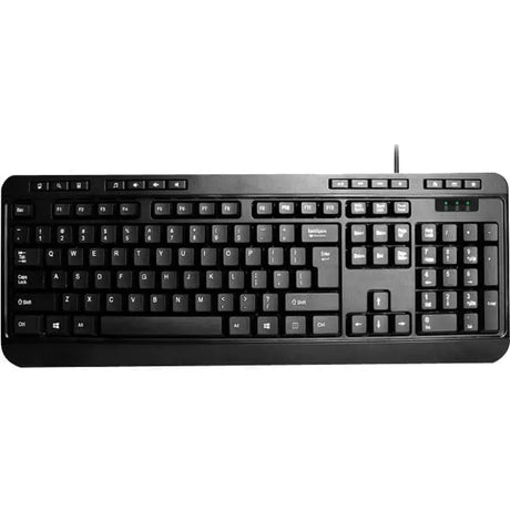 ADESSO Adesso AKB-132 - Spill-Resistant Multimedia Desktop Keyboard (PS/2) - Cable Connectivity - PS/2 Interface - 104 Key Media Player, Volume Down, Volume Up, Mute, Play/Pause, Previous Track, Next Track, ...  - AKB-132PB