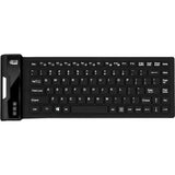 ADESSO Adesso Antimicrobial Waterproof Flex Keyboard (Mini Size) - Cable Connectivity - USB Interface - 87 Key Media Player, Internet, Email Hot Key(s) - English (US) - QWERTY Layout - Computer - PC, Windows...  - AKB-212UB
