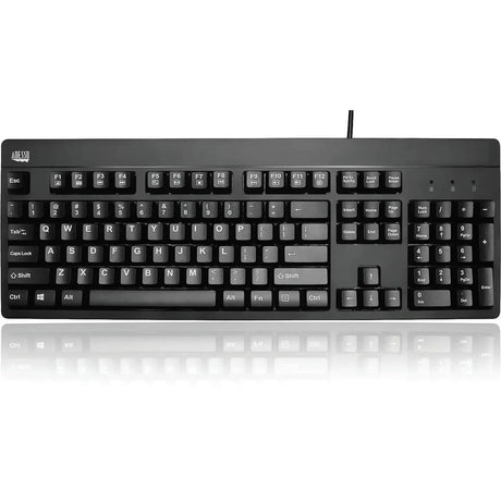 ADESSO Adesso EasyTouch 630UB - Antimicrobial Waterproof Keyboard - Cable Connectivity - USB Interface - 104 Key Windows Key Hot Key(s) - English (US) - QWERTY Layout - MAC - Windows, Mac OS - Membrane Keysw...  - AKB-630UB