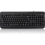 ADESSO Adesso Multimedia Desktop Keyboard with 3-Port USB Hub - Cable Connectivity - USB Interface - 104 Key Media Player, Volume Down, Volume Up, Mute, Play/Pause, Previous Track, Next Track, Stop, My Compu...  - AKB-132HB