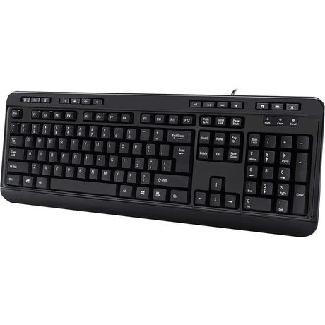 ADESSO Adesso Multimedia Desktop Keyboard with 3-Port USB Hub - Cable Connectivity - USB Interface - 104 Key Media Player, Volume Down, Volume Up, Mute, Play/Pause, Previous Track, Next Track, Stop, My Compu...  - AKB-132HB