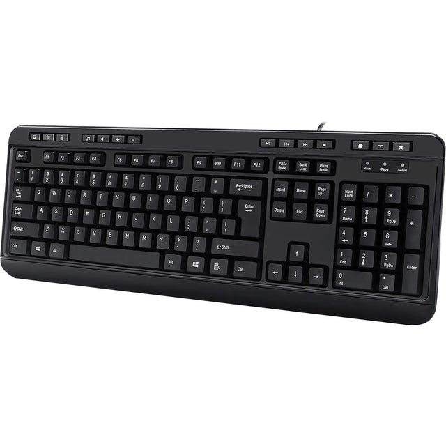ADESSO Adesso Multimedia Desktop Keyboard with 3-Port USB Hub - Cable Connectivity - USB Interface - 104 Key Media Player, Volume Down, Volume Up, Mute, Play/Pause, Previous Track, Next Track, Stop, My Compu...  - AKB-132HB