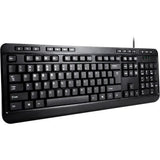 ADESSO Adesso Spill-Resistant Multimedia Desktop Keyboard (USB) - Cable Connectivity - USB Interface - 104 Key Media Player, Email, Internet, My Computer, Calculator, Search, Play/Pause, Volume Down, Volume ...  - AKB-132UB