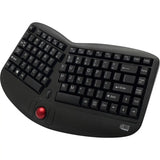 ADESSO Adesso Tru-Form Media 3150 - 2.4 GHz Wireless Ergo Trackball Keyboard - Wireless Connectivity - RF - 30 ft - 2.40 GHz - USB 2.0 Interface - 87 Key On/Off Switch, Connect, Play/Pause, Stop, Previous Tr...  - WKB-3150UB