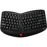 ADESSO Adesso Tru-Form Media 3150 - 2.4 GHz Wireless Ergo Trackball Keyboard - Wireless Connectivity - RF - 30 ft - 2.40 GHz - USB 2.0 Interface - 87 Key On/Off Switch, Connect, Play/Pause, Stop, Previous Tr...  - WKB-3150UB