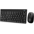 ADESSO Adesso WKB-1100CB - Wireless Spill Resistant Mini Keyboard &amp; Mouse Combo - USB Membrane Wireless RF Keyboard - 79 Key - English (US) - Black - USB Wireless RF Mouse - Optical - 1200 dpi - Scroll W - WKB-1100CB