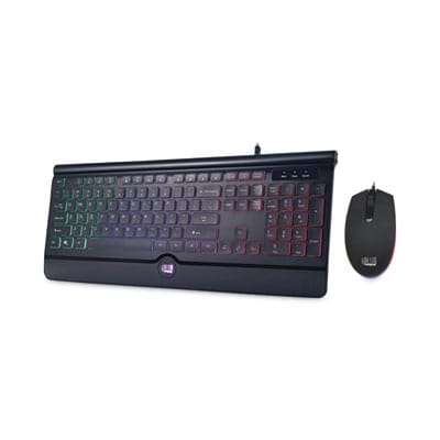 ADESSO Keyboards Backlit Gaming Keyboard and Mouse Combo, USB, Black - AKB-137CB
