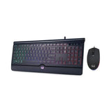 ADESSO Keyboards Backlit Gaming Keyboard and Mouse Combo, USB, Black - AKB-137CB