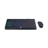 ADESSO Keyboards Backlit Gaming Keyboard and Mouse Combo, USB, Black - AKB-137CB
