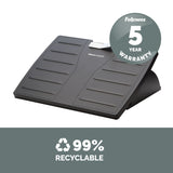 Fellowes Foot Rest Under Desk - Office Suites Under Desk Foot Rest Ergonomic Foot Rest with 3 Height Adjustable Positions & Antibacterial Technology - Foot Rest Stool for Office & Home - Black - 8035001