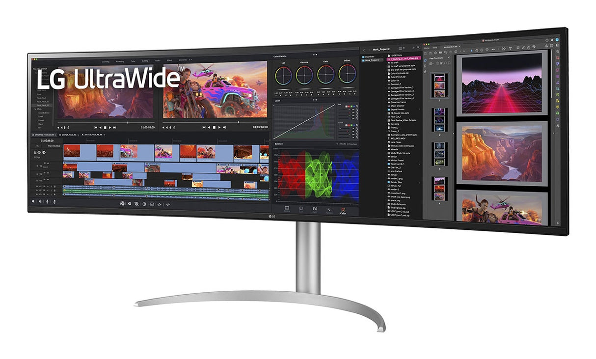 LG 49BQ95C-W computer monitor 124.5 cm (49") 5120 x 1440 pixels UltraWide Dual Quad HD White - 49BQ95C-W LG