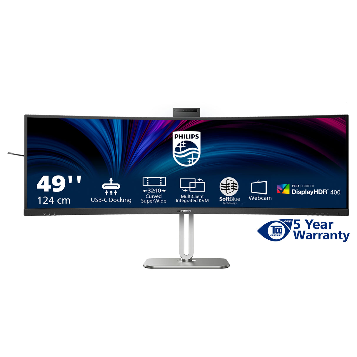 Philips 49B2U6900CH/75 computer monitor 124 cm (48.8") 5120 x 1440 pixels Dual QHD LCD Black - 49B2U6900CH