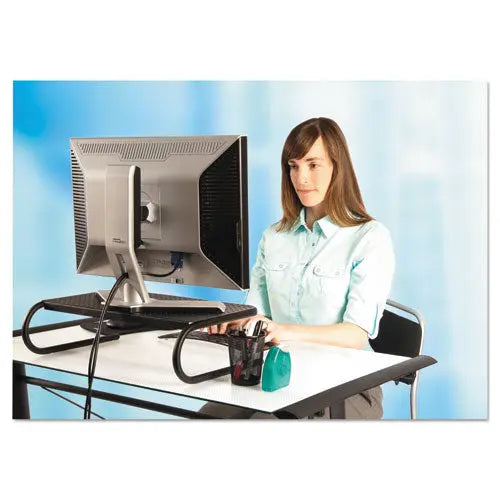 ALLSOP ALLSOP Metal Art Monitor Stand, 19" x 12.5" x 5.25", Black, Supports 30 lbs - 30336