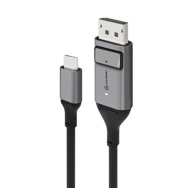 ALOGIC ALOGIC 2m Ultra USB-C (Male) to DP (Male) Cable - 4K @60Hz with LED (White) - Box Packaging