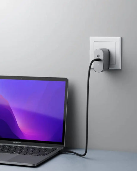 ALOGIC ALOGIC 2X68 Rapid Power 68W GaN Charger - Space Grey - Includes 2m 100W USB-C Charging Cable