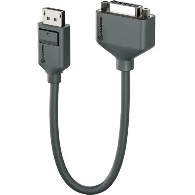 ALOGIC Alogic Elements DisplayPort to DVI Adapter - Male to Female - 20cm - 7.87" DisplayPort/DVI-D Video Cable for Notebook, Video Device, Projector, Monitor, Computer - First End: 1 x DisplayPort Digital A - EL2DPDVI-ADP