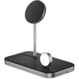 ALOGIC Alogic MagSpeed 3-in-1 Wireless 15W Charging Station - 1 - LED Indicator, Fast Charge Mode, Safety, Magnetic