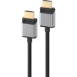 ALOGIC ALOGIC Slim Super Ultra HDMI to HDMI Cable -Male to Male -1m 8K@60Hz - 3.28 ft HDMI A/V Cable for Chromebook, Audio/Video Device, Computer, Gaming Console, Blu-ray Player, Hi-Fi System, TV, Monitor, P - SSULHD01-SGR