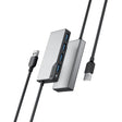ALOGIC ALOGIC USB-A Fusion SWIFT 4-in-1 Hub -Space Grey - USB 3.2 (Gen 1) Type A - Portable - 4 USB Port(s) - PC, Chrome