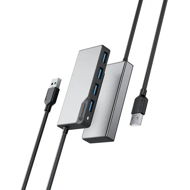 ALOGIC ALOGIC USB-A Fusion SWIFT 4-in-1 Hub -Space Grey - USB 3.2 (Gen 1) Type A - Portable - 4 USB Port(s) - PC, Chrome