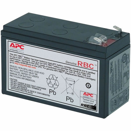 APC APC 7Ah UPS Replacement Battery Cartridge - 12V DC - Spill Proof, Maintenance Free Sealed Lead Acid Hot-swappable - RBC40