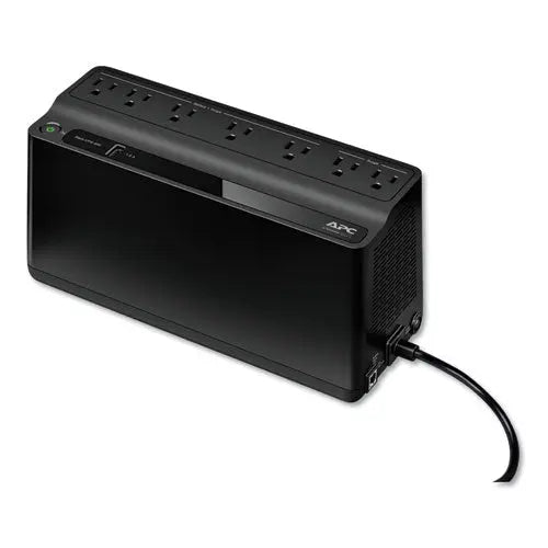APC APC Back-UPS 600 VA Battery Backup System, 7 Outlets, 120 VA, 490 J - BE600M1