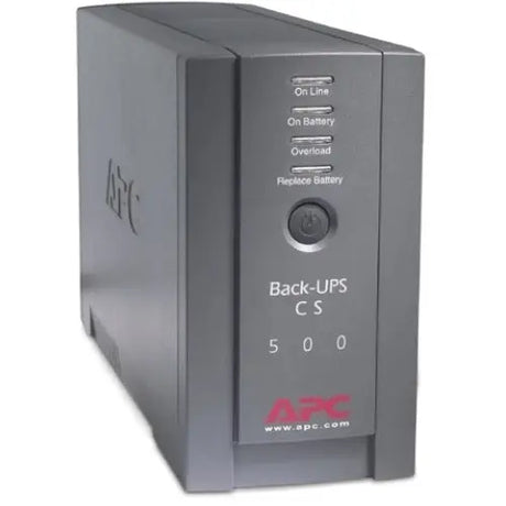 APC APC Back-UPS CS 500VA Tower UPS - 500VA/300W - 3 Minute Full Load - 3 x NEMA 5-15R - Battery Backup System, 3 x NEMA 5-15R - Surge-protected