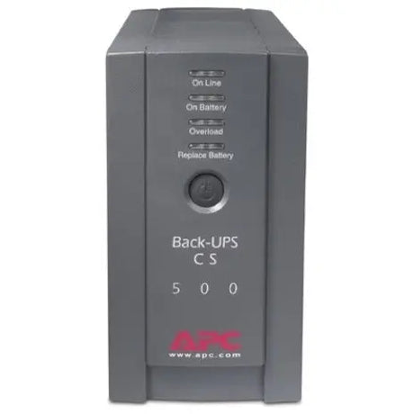APC APC Back-UPS CS 500VA Tower UPS - 500VA/300W - 3 Minute Full Load - 3 x NEMA 5-15R - Battery Backup System, 3 x NEMA 5-15R - Surge-protected