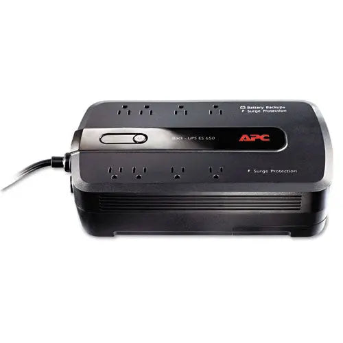 APC APC  Back-UPS ES 650 Battery Backup System, 8 Outlets, 650 VA, 340 J - BE650G1