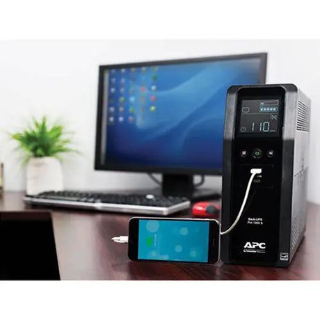 APC APC  Back-UPS PRO BR Series SineWave Battery Backup System, 10 Outlets, 1,350 VA, 1,080 J - BR1350MS