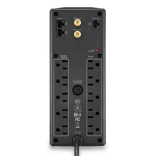 APC APC  Back-UPS PRO BX Series Compact Tower Battery Backup System, 10 Outlets, 1,500 VA, 789 J - BX1500M