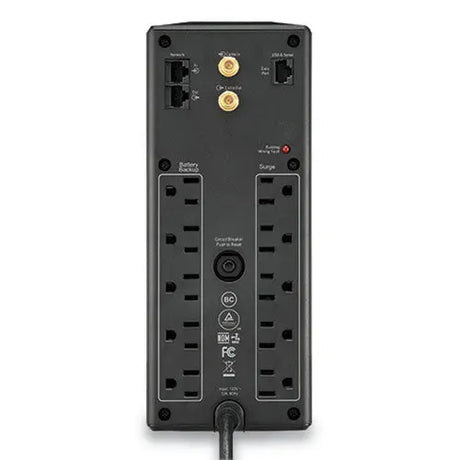APC APC  Back-UPS PRO BX Series Compact Tower Battery Backup System, 10 Outlets, 1,500 VA, 789 J - BX1500M