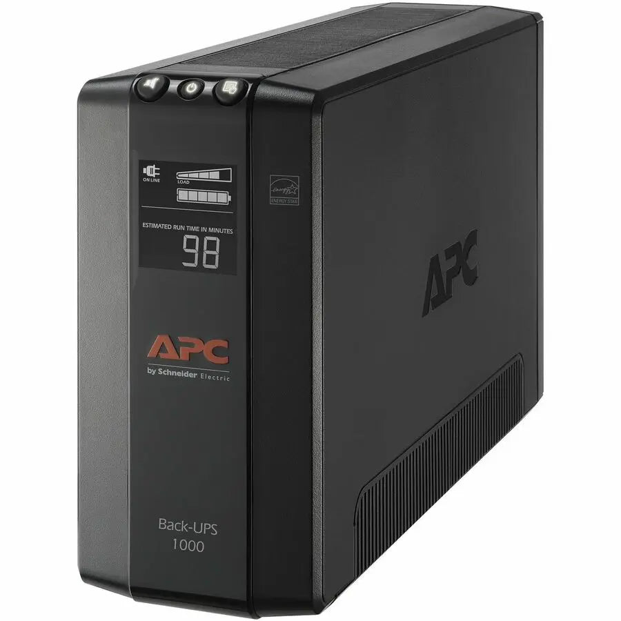 APC APC by Schneider Electric Back UPS Pro BX1000M, Compact Tower, 1000VA, AVR, LCD, 120V - Tower - AVR - 12 Hour Recharge - 4.30 Minute Stand-by - 120 V AC Input - 120 V AC Output - 8 x NEMA 5-15R - BX1000M