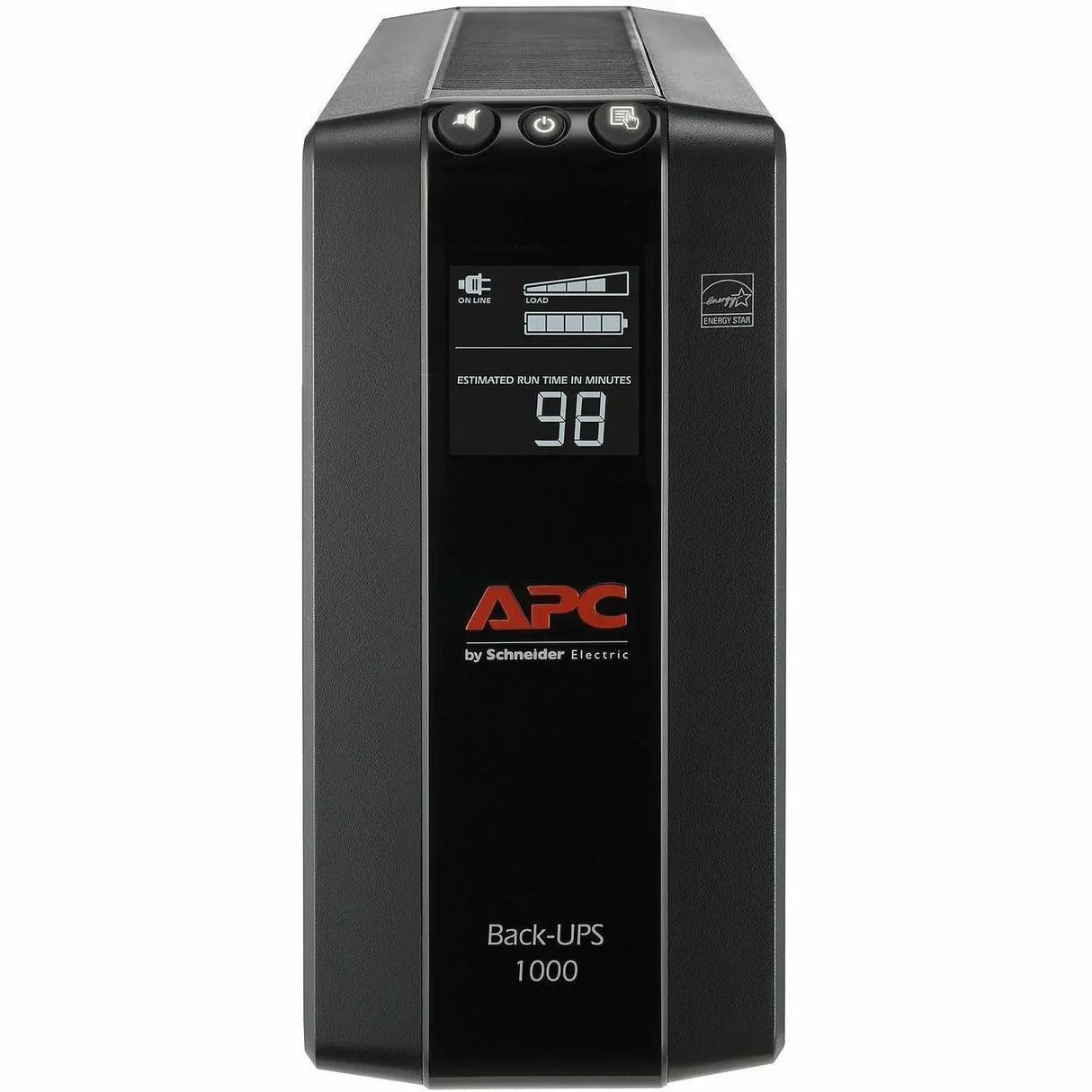 APC APC by Schneider Electric Back UPS Pro BX1000M, Compact Tower, 1000VA, AVR, LCD, 120V - Tower - AVR - 12 Hour Recharge - 4.30 Minute Stand-by - 120 V AC Input - 120 V AC Output - 8 x NEMA 5-15R - BX1000M