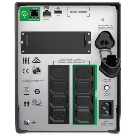 APC APC by Schneider Electric Smart-UPS 1500VA LCD 230V with SmartConnect - Tower - 3 Hour Recharge - 6.50 Minute Stand-by - 230 V AC, 230 V AC, 240 V AC Output - SMT1500IC