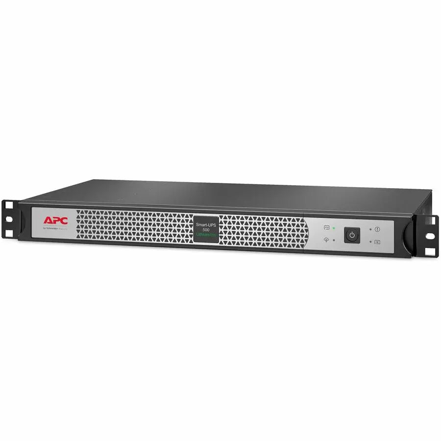 APC APC by Schneider Electric Smart-UPS 500VA Rack/Floor Mountable UPS - 1U Rack-mountable - AVR - 3 Hour Recharge - 2.70 Minute Stand-by - 120 V AC Input - 120 V AC Output - 6 x NEMA 5-15R - SCL500RM1UC